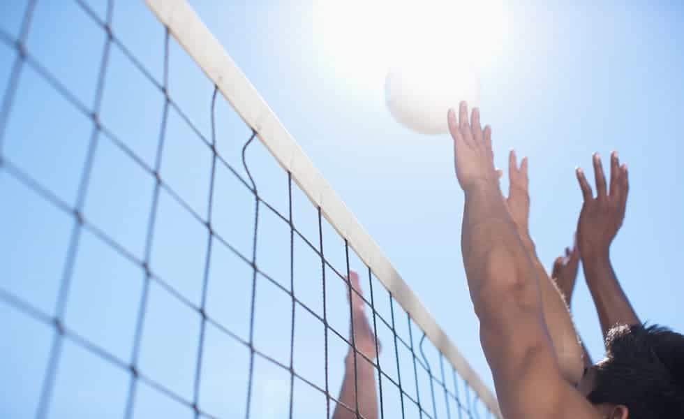 Playing Volleyball