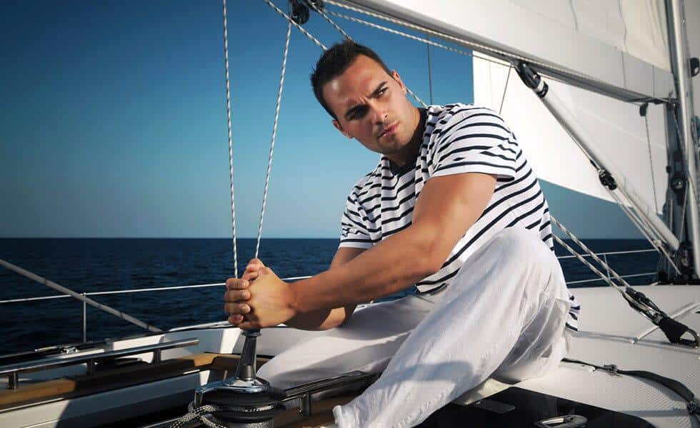 man on sailboat