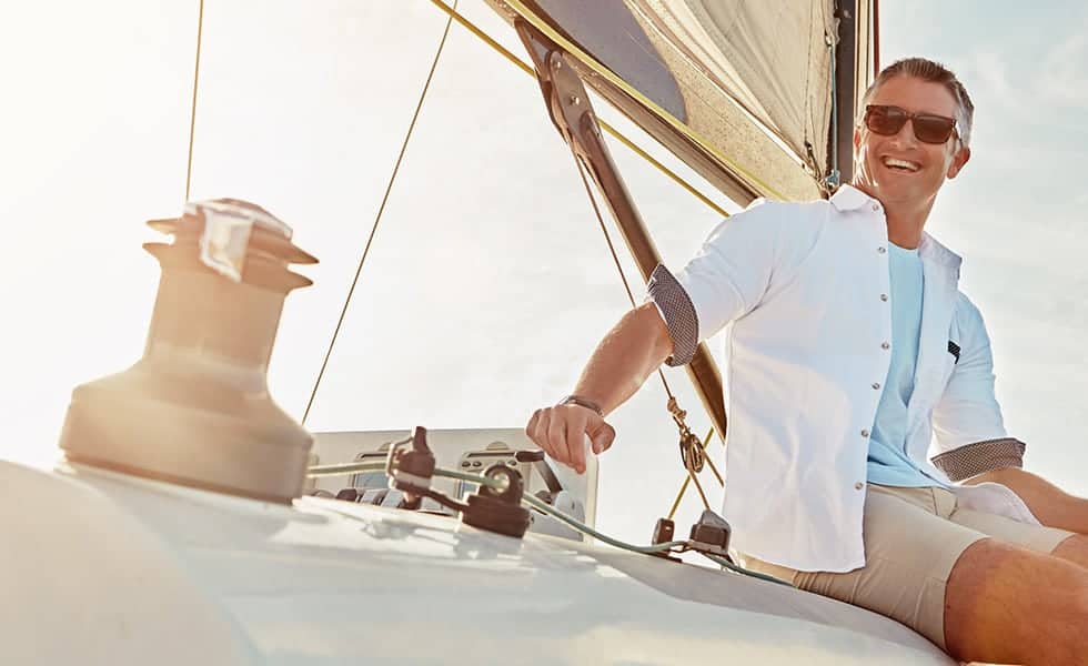 Man Riding Boat