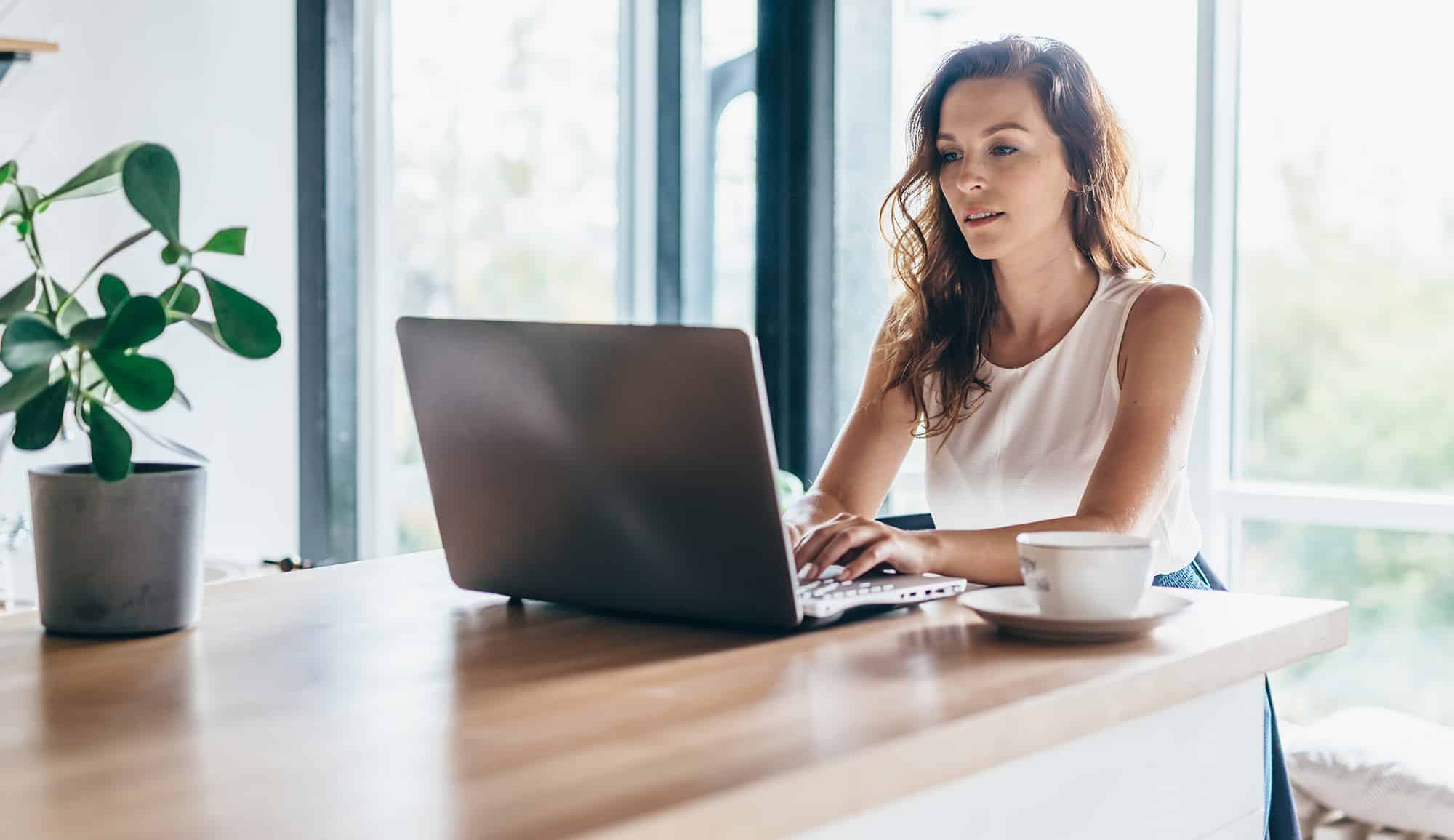 Woman on Computer